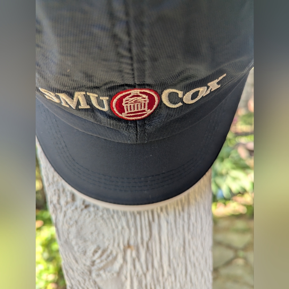 SMU Cox Navy Baseball Cap with Red Accent